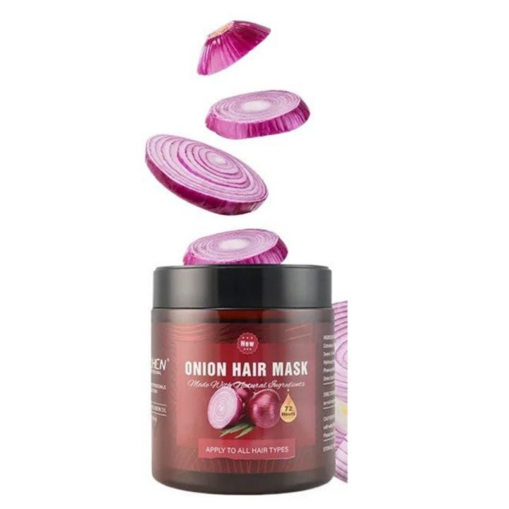 Lichen Professional Onion Oil Hair Mask with Organic Bamboo Vinegar | Controls Hair Fall & Damage | Strengthens Roots | Nourishing Formula for Healthy Scalp