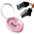 Quantum Magnetic Eyelash Soft Magnetic Lashes Natural Lazy Eyelashes With Clips Green Hand. 