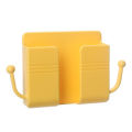 Wall Mount Phone Holder Universal Multipurpose Plastic Storage Box Wall-Mounted Remote Control Stand Charging Rack with Hook. 