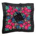 Russian Scarf Ethnic Pareo Slavic Headscarf Floral Ukrainian Women Hair Wrap Hijab 70cm Cashew Retro Muslim Bandana Kerchief. 
