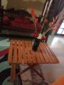 Wooden Folding Table Serving Outdoor Garden table. 