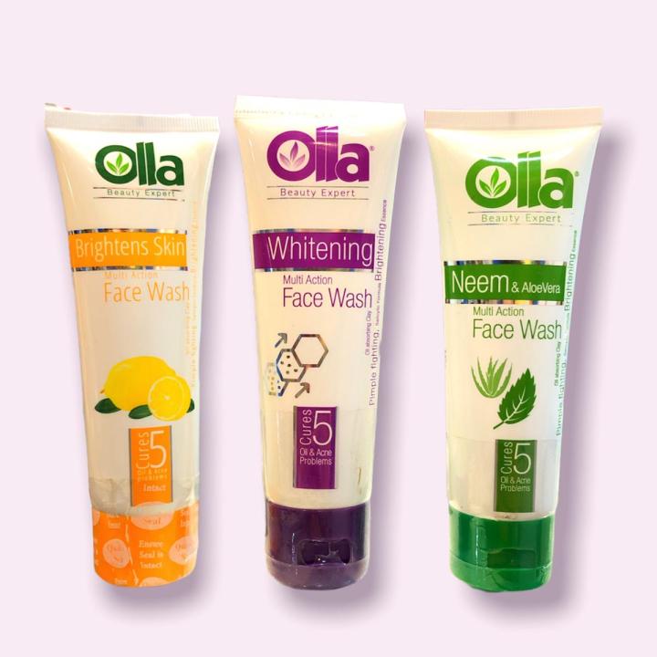Olla Whitening Face Wash For Men & Women Available In 3 Different Variants For All Skin Types