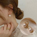 【BestGO】Retro Fashion Pearl Earrings Basic Pearl Ball Drop Earrings Simple Piercing Earrings. 