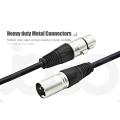 XLR Male to Female Cable for 48v Phantom Power Supply & Audio Mixer/Amplifier. 