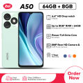 itel A50 | 6.6″ HD Display with Dynamic Bar | 5,000mAh Battery with Type-C Charging | Powerful Octa core Processor | 8MP Ultra Clear Camera | PTA Approved & 12 Month's Official Warranty. 
