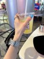 Silver Band For Apple watch 8 7 41mm 45mm 40mm 38mm 42mm 44mm for iWatch Ultra 49mm Series 7 6 5 se 4 3 2 1 Loop Strap Bracelet. 