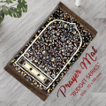 Muslim Prayer Rug Janamaz Prayer Mat Premium Orthopedic Foam Quilted Velvet Prayer Rug | Anti Slip Quilted Janamaz, Printed Jaye Namaz Size 70 x 110 cm Religious Items Blink Bedding. 