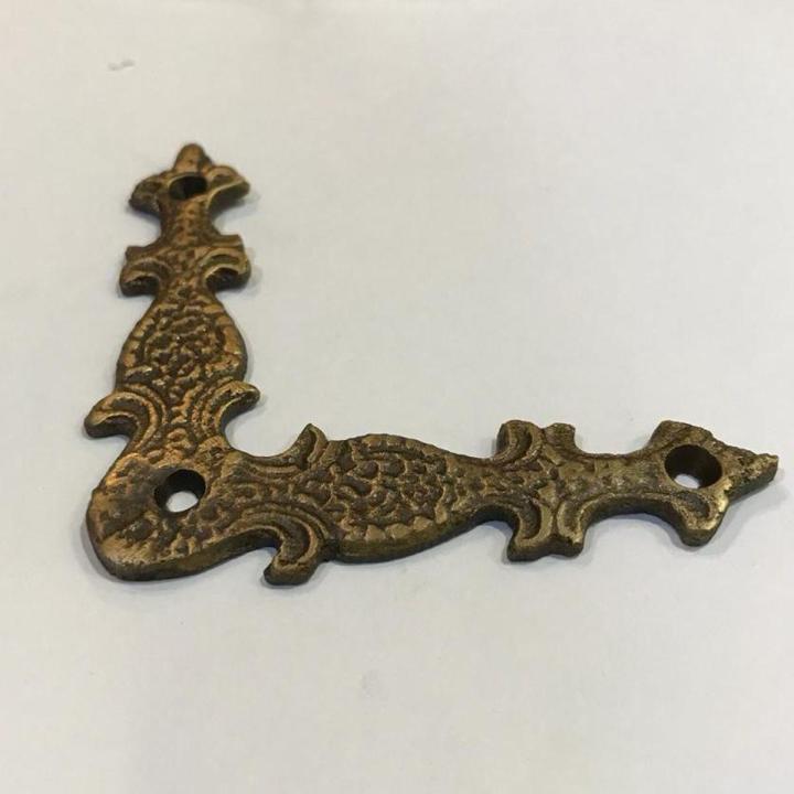 PACK OF 4 DECORATIVE BRASS CORNERS/ FANCY MOTIVES FOR WOODEN BOX