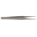 QUANBU Fine Point Silver Tone Pointy Straight Tweezers 4 1/2". 