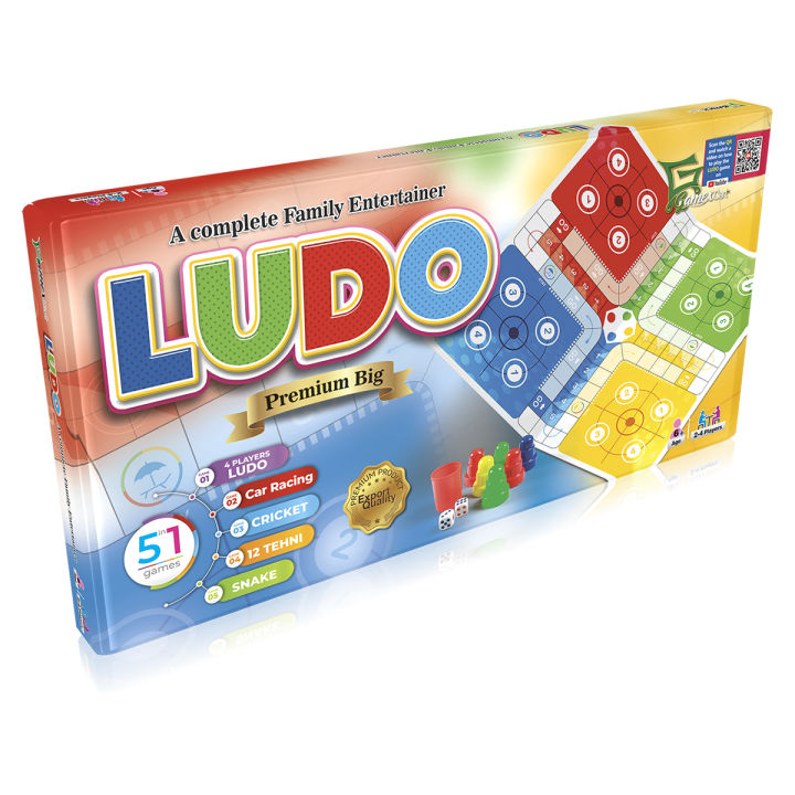 LUDO – 5 in 1  Premium Big Board Game Indoor Game
