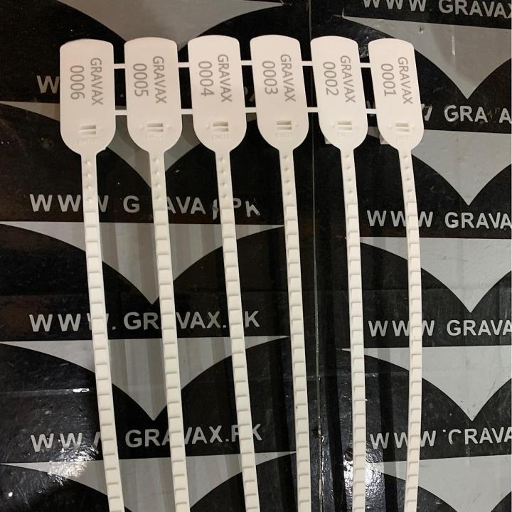 100PCS Logistics Container Plastic Seal Plastic Security Seal Security Blockade for a Variety of Industries 350MM Lenght Disposable Security Plastic Lock Custom Label Seals Tamper Tags Security tie