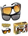 Pack of 2 - HD Night Vision & Day Glasses - Black & Yellow. 