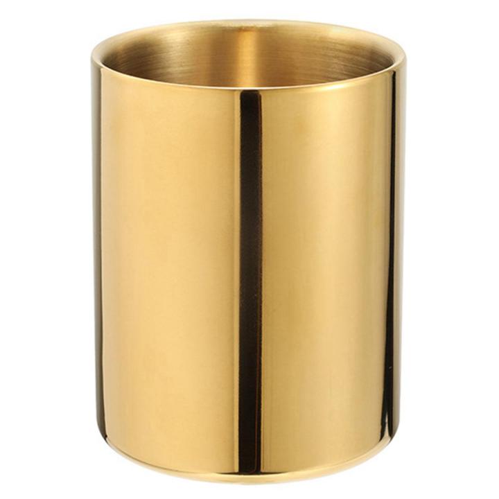 NANLIY Pencil Cup Holder Desk Organizer Gold Pen Pot Pen Holder Container Desktop Stationery Organizer Table Vases Flower Pot