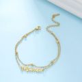 Skyrim Bracelets Of Women MenSier Color Stainless Steel Double Chain Letter Mama Beads Cuff Female Elegant Jewelry Accessories. 