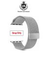 41mm / 40mm / 38mm Milanese loop Strap for Apple Watch Series 1 / 2 / 3 / 4 / 5 / 6 / 7 & Smart - Stainless Steel Band Bracelet for iWatch - Silver - Black. 