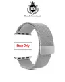 41mm / 40mm / 38mm Milanese loop Strap for Apple Watch Series 1 / 2 / 3 / 4 / 5 / 6 / 7 & Smart - Stainless Steel Band Bracelet for iWatch - Silver - Black. 