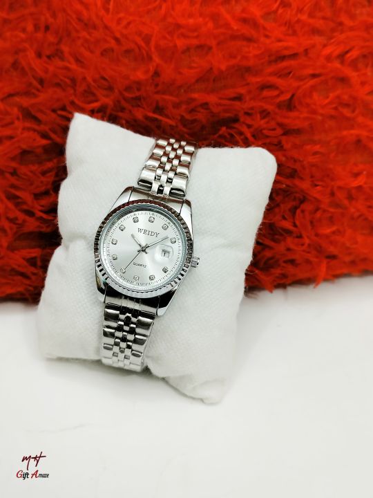 ⌚ Original Ladies Watch - Date, Stainless Steel Chain & Double Lock 🔒 ...