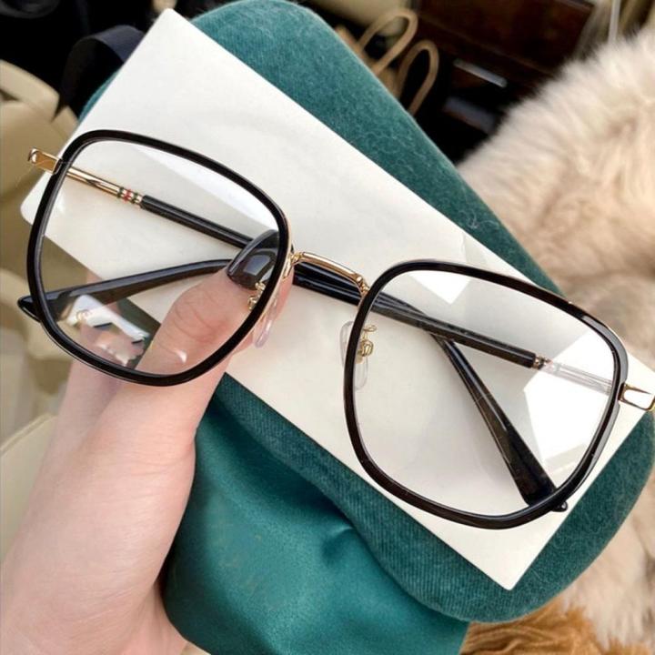Ultralight Blue Blocking Glasses Women Girls Retro Frame Plain Eyeglasses Anti-blue Light Transparent Eyewear Optical Glasses