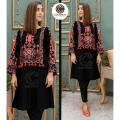 Stylish Embroidered Dress For Women (Two Piece Suit) Casual Embroided Dresses For Women. 