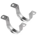 2 Stainless Steel U-shaped Pipe Clamps, Half Pipe for Pipe Fittings Pipe Clamp -80mm. 