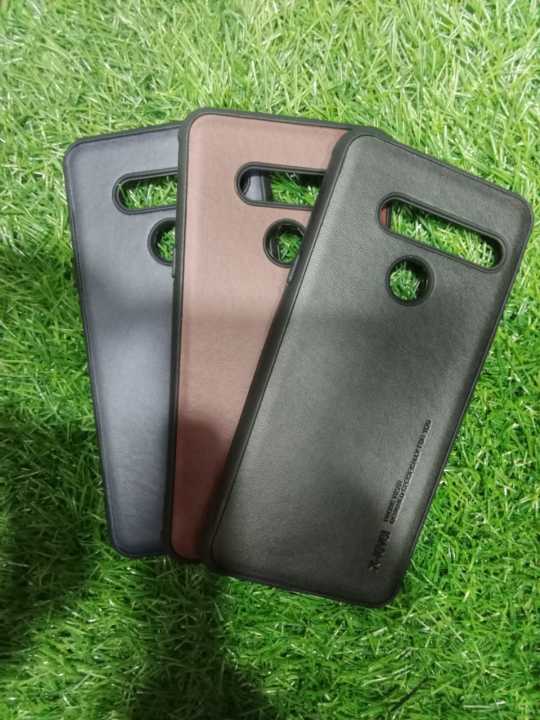 LG G8 ThinQ Back Cover New Branded Smooth Protective Leather TPU Mobile Cover With Holding Mobile Case Pouch