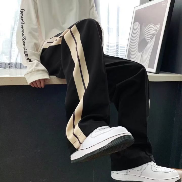 Black2023Year%20Sweatpants%20Men's%20Straight%20Loose%20Side%20Striped%20Spring%20and%20Autumn%20New%20Casual%20Pants%20Track%20Pants%20-%20Image%204