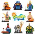 8PCS/set Compatible LegoINGlys NinjaINGlys Spongebob figures DIY Children Gift Building Blocks Kids Toys. 