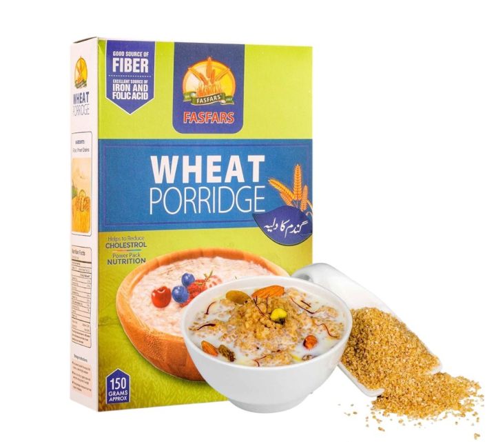 Fasfars Wheat Porridge, 150g Premium Quality Daliya Gandum Organics Wheat Dalia High Fiber Easy To Cook Instant Wheat Porridge (Gehu Ka Dalia) Rich In Protein Healthy Breakfast Cereals, Essential For Good Health, Improves Digestion For Adults, Teens Oats