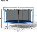 Trampoline 16 Feet Round Trampoline and Enclosure with spring. 