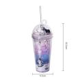 Space Galaxy Planet Astronaut Sipper, Sipper Bottle with Straw for Kids, Tumbler with Straw(Print May Vary)-Pack Of 1. 