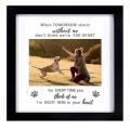 Dog Memorial Picture Frame Wooden Dog Picture Frame Pet Collar Memorial Sympathy Gifts Home Decoration For A Grieving Friend. 