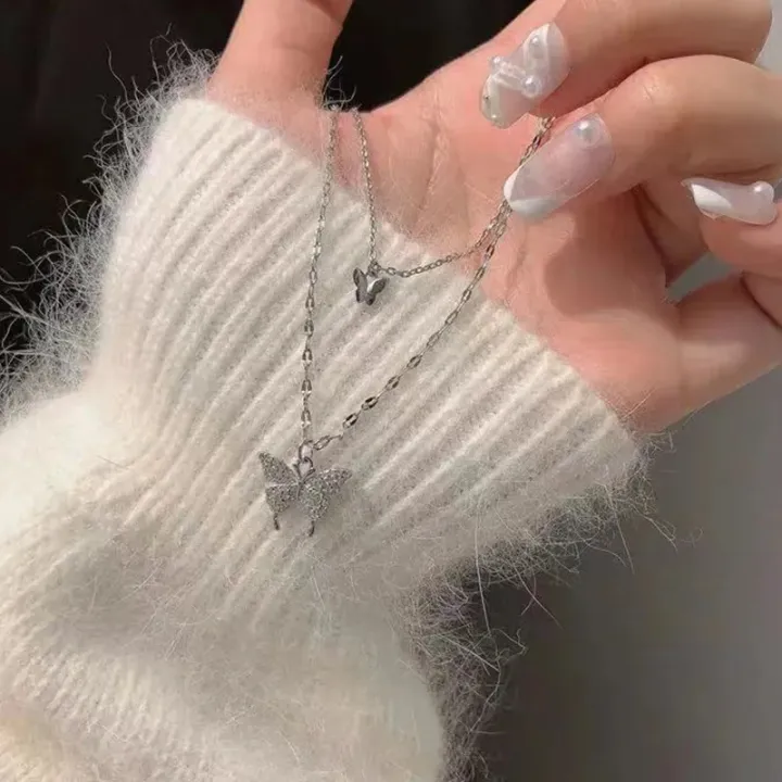 Shiny%20Double%20Chain%20Butterfly%20Necklace%20for%20Girls%20Exquisite%20Double%20Clavicle%20Chain%20Necklace%20for%20Women%20Crystal%20Elegant%20Wedding%20Jewelry%20Gifts%20-%20Image%207
