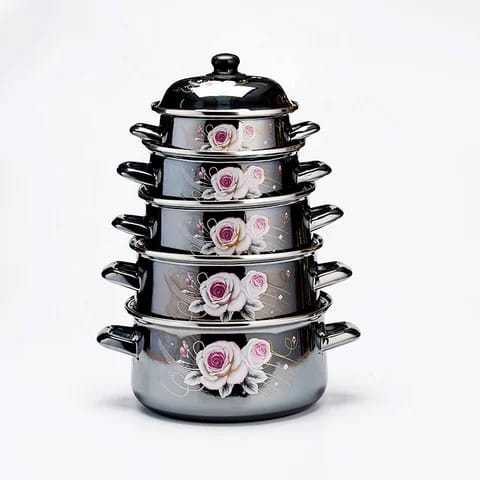 5-Piece%20Floral%20Enameled%20Cast%20Iron%20Cookware%20Set%20Compatible%20with%20Gas,%20Electric,%20and%20Induction%20Cooktops%20-%20Image%204
