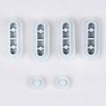 Solitary waves 6Pcs Universal Toilet Seat Buffers Pack EVA White Stop Bumper Shock Absorption Round Long Rubber Pad Toilet Cover Cushion. 