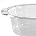 Wash Basin Clear Dishpan for Washing Dishes for Mixing Storaging Cleaning Small Gray. 
