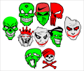 10 Small Skull Stickers for MOBILE, BIKE CYCLE, ETC.. 