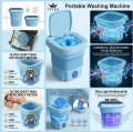 11L/6L Mini Portable Washing Machine – Foldable Washing Machine with Dryer – Baby Clothes Washer – Compact Washer for Kids Clothes – Travel & Dorm Use – Small Washing Machine with Dryer Function – Electric Laundry Bucket Washer for Home & Outdoor. 
