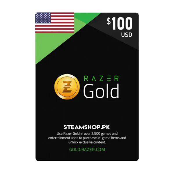 USD 100 Razer Gold Gift Card US