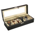 MyleCart 3/6/10/12 Grids Watch Box PU Leather Watch Display Case Storage Box Organizer Watch Jewelry Display Box. 