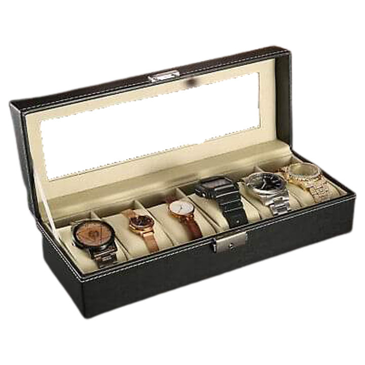 MyleCart%203/6/10/12%20Grids%20Watch%20Box%20PU%20Leather%20Watch%20Display%20Case%20Storage%20Box%20Organizer%20Watch%20Jewelry%20Display%20Box%20-%20Image%202