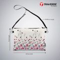 Traverse Girl Pouch - Floral Pouch (Digitally printed on Cloth) with shoulder strap. 