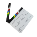 Acrylic Clapboard Dry Erase for TV Film Movie Director Cut Action Scene Clapboard with Marker Pen Eraser Easy Install. 