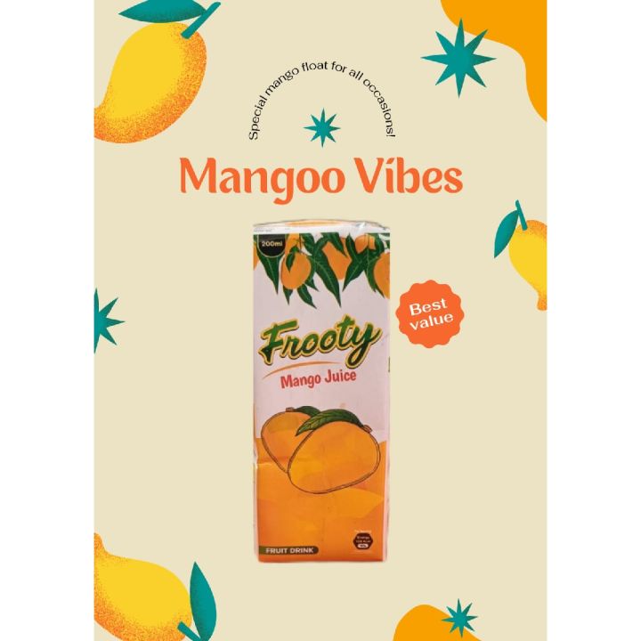 frooty mango juice 200ml pack of 24 pieces