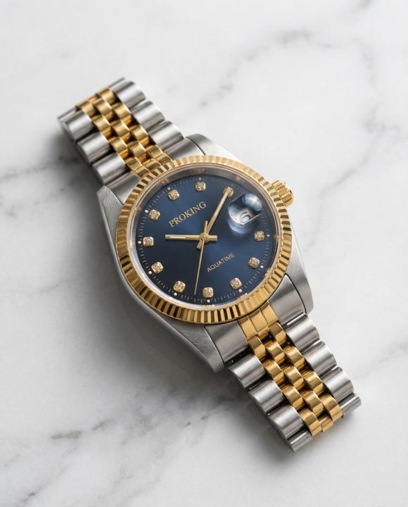 🕰️PROKING Two-Tone Executive Men’s Wristwatch – Gold & Silver Steel ...