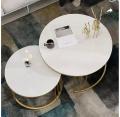 2 Pieces  center table dining table Nesting Table coffee table/ With iron Base and Wooden Top. 