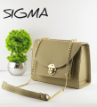 Sigma bags for girls unique design long metal chain. 