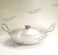 Silver Karahi With Silver lid (metial polish). 