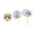 Cat Cupcake Topper - 2.5 Inch - Cat Themed Party - White - Unisex - Pack Of 10. 