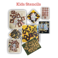kids wooden drawing stencils | ABC stencils for kids | Wooden Stencils for children | Urdu Alphabets stencils | 1 to 10 Stencils for drawing. 