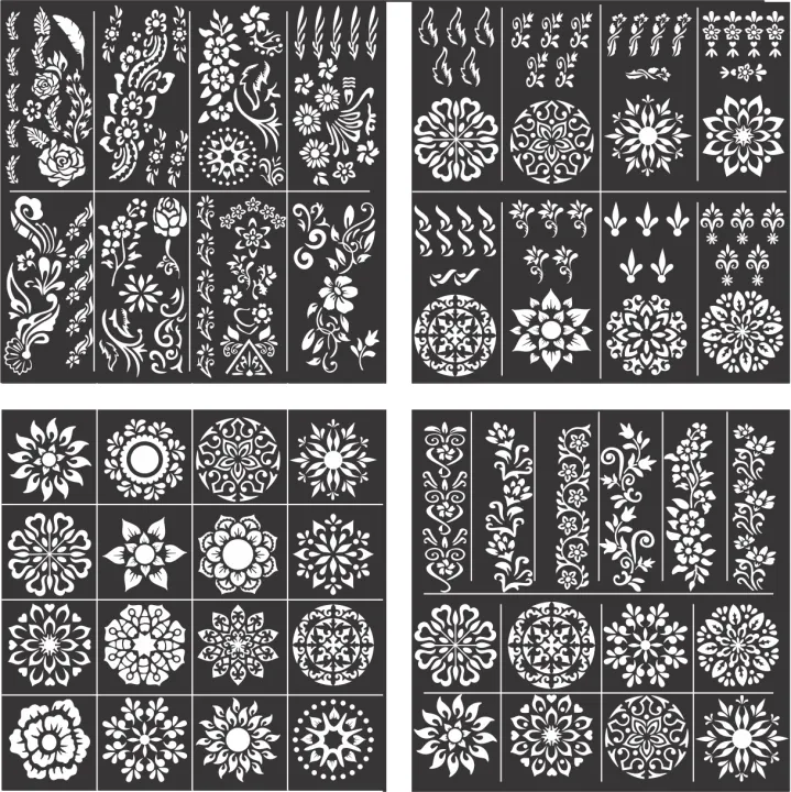 Bridle%20Mehndi%2046%20Arabic%20Designs%20Henna%20Mehndi%20Stencils%20Stickers%20for%20Girls%20Hand%20Bridal%20Sticker%20-%20Image%204